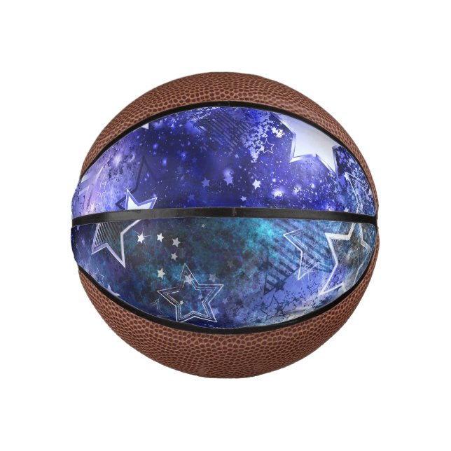 Space Background with Stars Mini Basketball (Front)