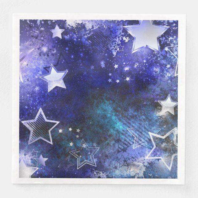Space Background with Stars Napkin (Front)