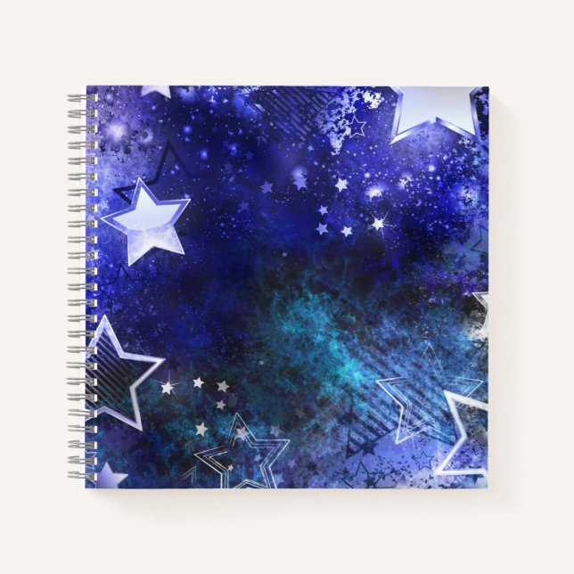 Space Background with Stars Notebook (Front)