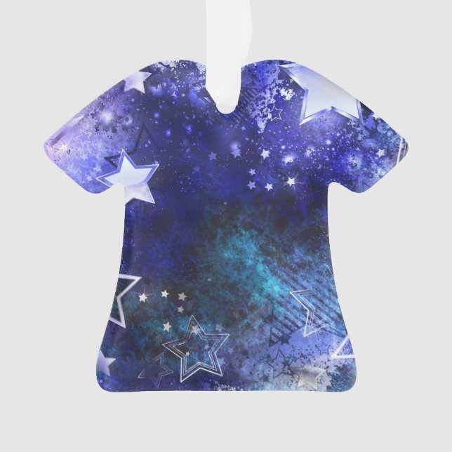 Space Background with Stars Ornament (Front)