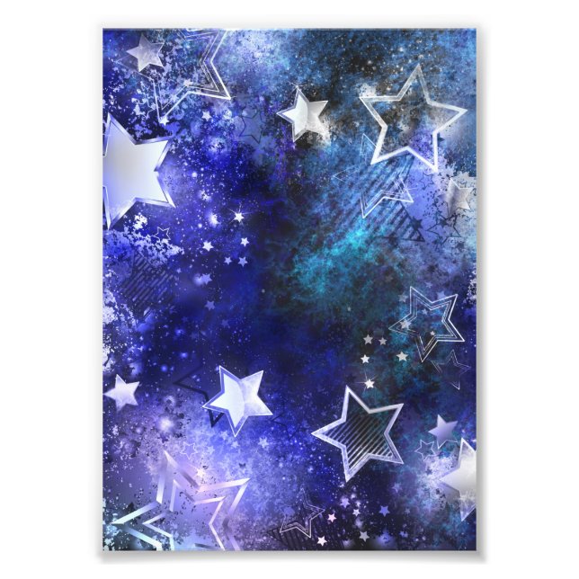 Space Background with Stars Photo Print (Front)