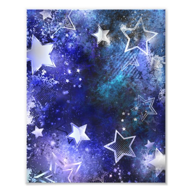 Space Background with Stars Photo Print (Front)