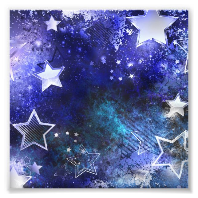 Space Background with Stars Photo Print (Front)
