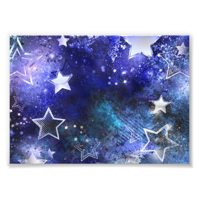 Space Background with Stars Photo Print (Front)