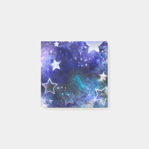 Space Background with Stars Post-it Notes