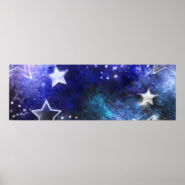 Space Background with Stars Poster (Front)