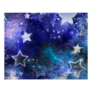 Space Background with Stars Poster