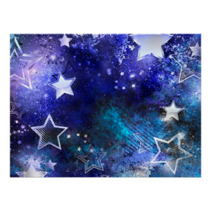 Space Background with Stars Poster