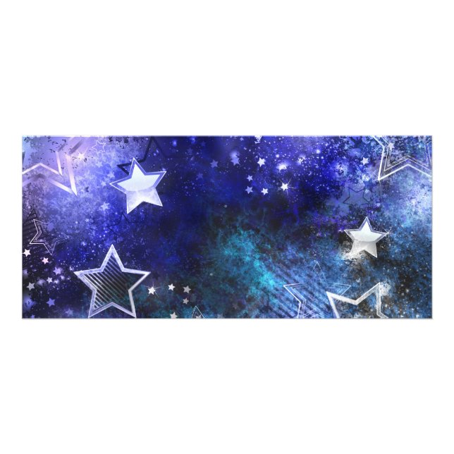 Space Background with Stars Rack Card (Front)