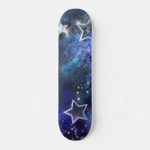 Space Background with Stars Skateboard
