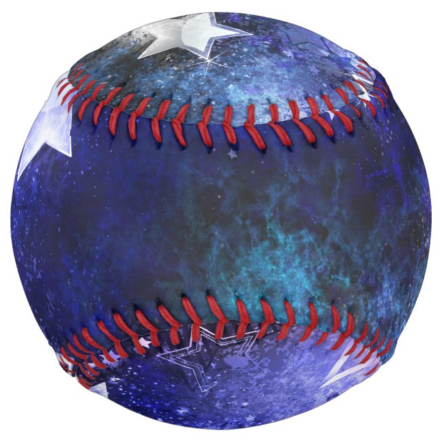 Space Background with Stars Softball (Front)