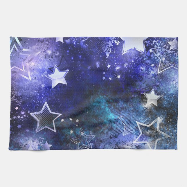 Space Background with Stars Tea Towel (Horizontal)