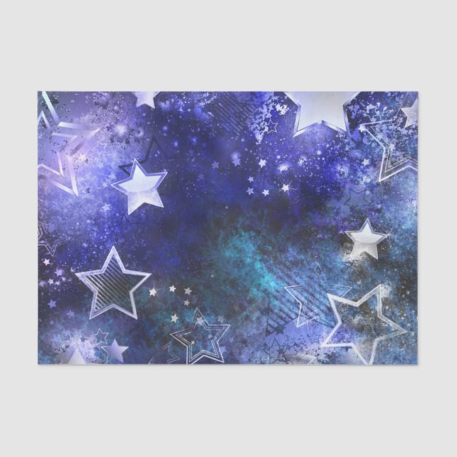 Space Background with Stars Tissue Paper (Front)