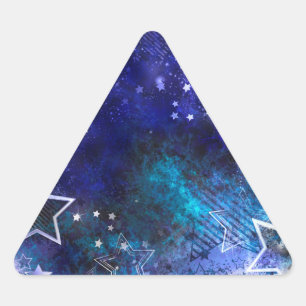 Space Background with Stars Triangle Sticker