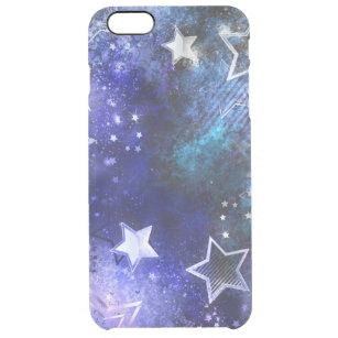 Space Background with Stars Clear iPhone 6 Plus Case