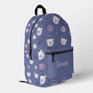Space Bears Personalised Printed Backpack