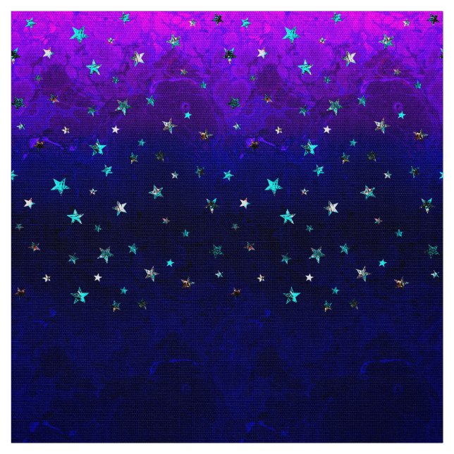 Space beautiful galaxy night starry  image fabric (Swatch)