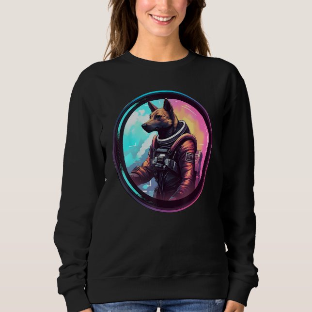 Space Belgian Malinois Dog Mom Dad Belgian Malinoi Sweatshirt (Front)