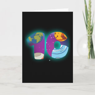 SPACE BIRTHDAY 10 10th Birthday Boy 10 Year Old Card