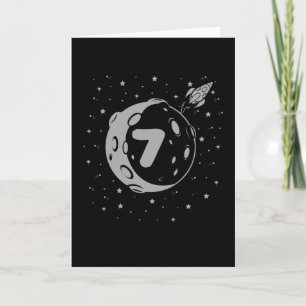 SPACE BIRTHDAY 7 7th Birthday Boy 7 Year Old Card