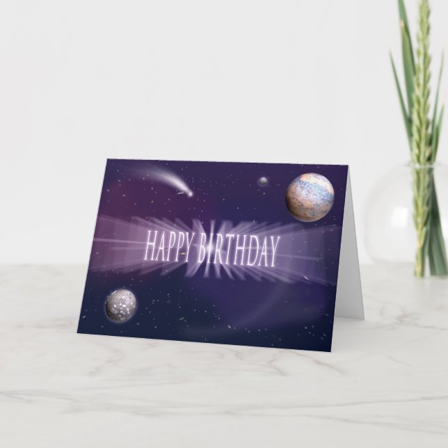 Space Birthday Card (Front)
