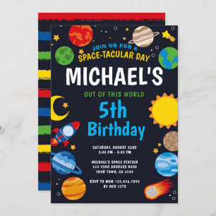 Space Birthday Invitation