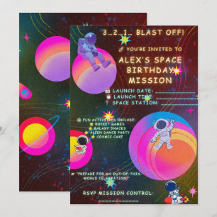 Space Birthday Invitation – Galactic Astronaut The
