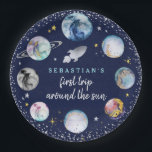 Space Birthday Party  First Trip Around The Sun Paper Plate<br><div class="desc">Space Birthday Party First Trip Around The Sun Paper Plate</div>