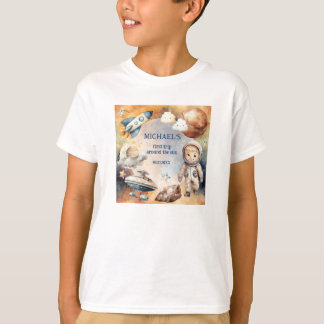 Space Birthday Party First Trip Around The Sun T-Shirt