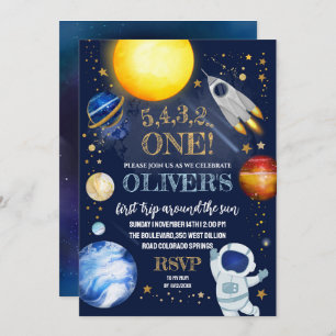 Space Birthday Party Invitation