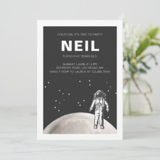 Space Birthday Party Invitation