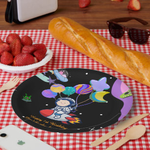Space Birthday Party Theme Galaxy Theme Decor Paper Plate