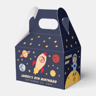 Space Birthday Planets Stars Astronaut Boy Photo  Favour Box