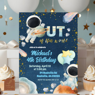 Space Boy Birthday Invitation