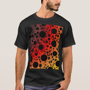 Space Bubble Spots - Black/Red/Gold T-Shirt