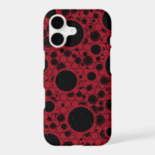 Space Bubble Spots - Burgundy