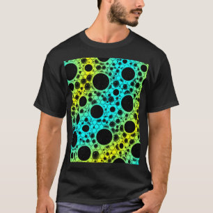 Space Bubble Spots - Cyan/Yellow T-Shirt