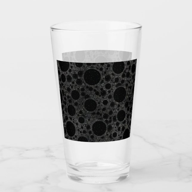 Space Bubble Spots - Glitter Black Glass (Front)