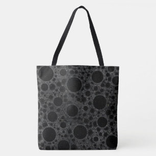 Space Bubble Spots - Glitter Black Tote Bag