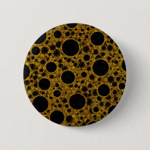 Space Bubble Spots - Glitter Orange 6 Cm Round Badge