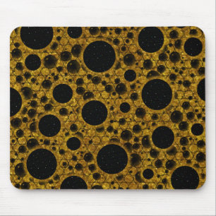 Space Bubble Spots - Glitter Orange Mouse Pad