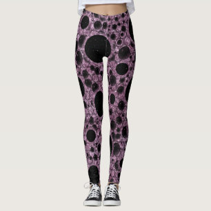 Space Bubble Spots - Glitter Pink Leggings