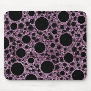 Space Bubble Spots - Glitter Pink Mouse Pad