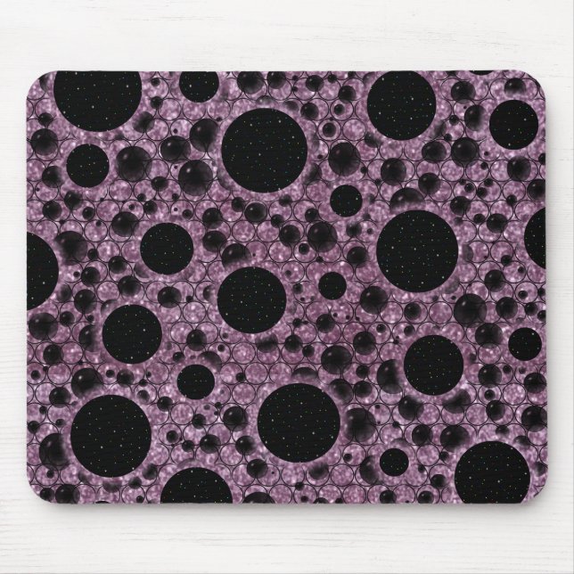 Space Bubble Spots - Glitter Pink Mouse Pad (Front)