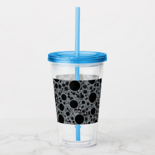 Space Bubble Spots - Glitter Silver Acrylic Tumbler