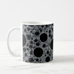 Space Bubble Spots - Glitter Silver Coffee Mug