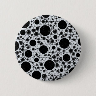 Space Bubble Spots - Glitter White 6 Cm Round Badge