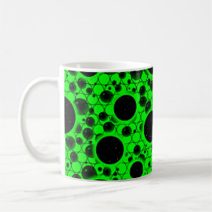 Space Bubble Spots - Green Coffee Mug