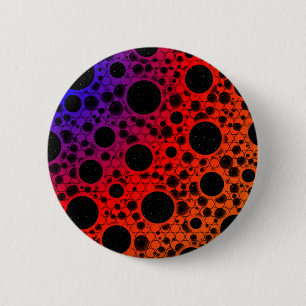 Space Bubble Spots - Heat PBROY 6 Cm Round Badge