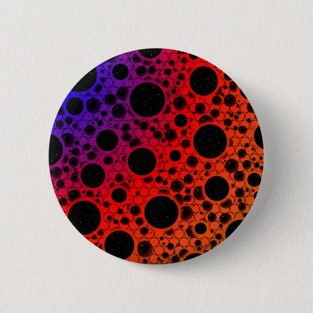 Space Bubble Spots - Heat PBROY 6 Cm Round Badge (Front)